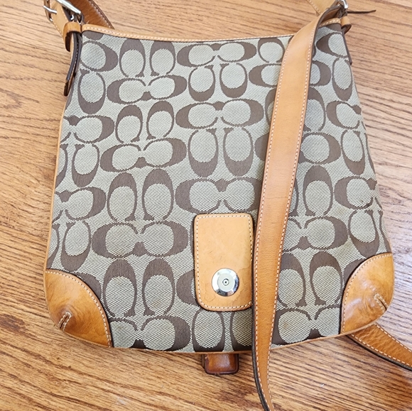 Coach Vintage Canvas Leather Crossbody Purse - Picture 11 of 13